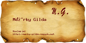 Márky Gilda névjegykártya